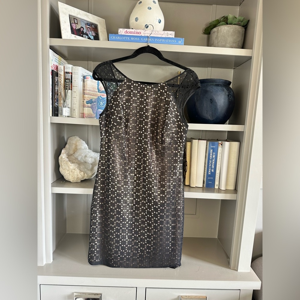 Phoebe Couture Black Rose-Gold lined Cocktail Dress